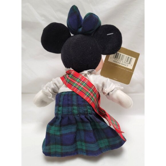 Vintage Disney Store Highland Minnie Mouse 9" Beanbag Plush Doll Tag NOS - Lot A - Picture 11 of 13